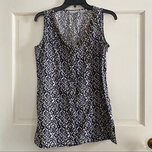 Liz Claiborne Sleeveless Batik Print Blouse